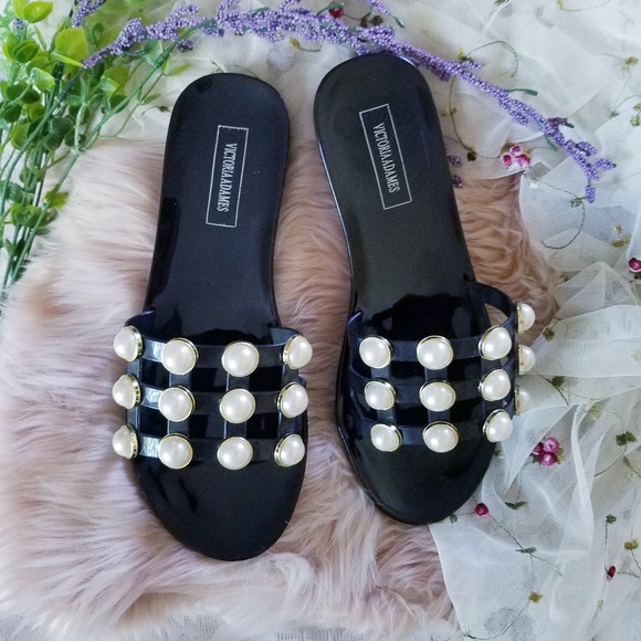 Victoria Adames Shoes - Victoria Adames Marsella Black Jelly Sandals